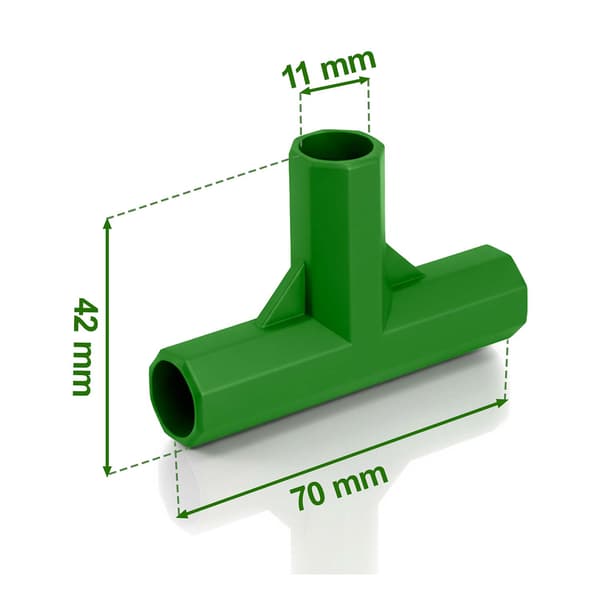 11 mm växtstakekopplingar, 4-pack, gröna