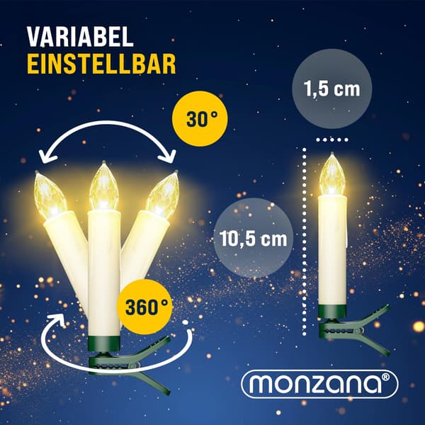 LED-julgransljus, 20 st, fjärrkontroll