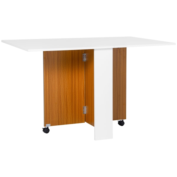 Klapbord Spisebord Mobilt Skrivebord Med Klapbord Sidebord Med Hjul Spisebord Til Køkken Hvid
