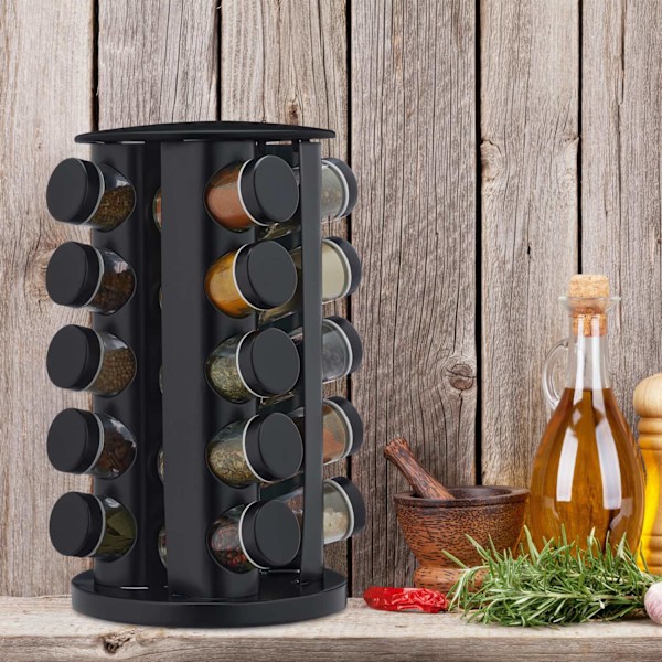 Krydderi karrusel med 20 glas