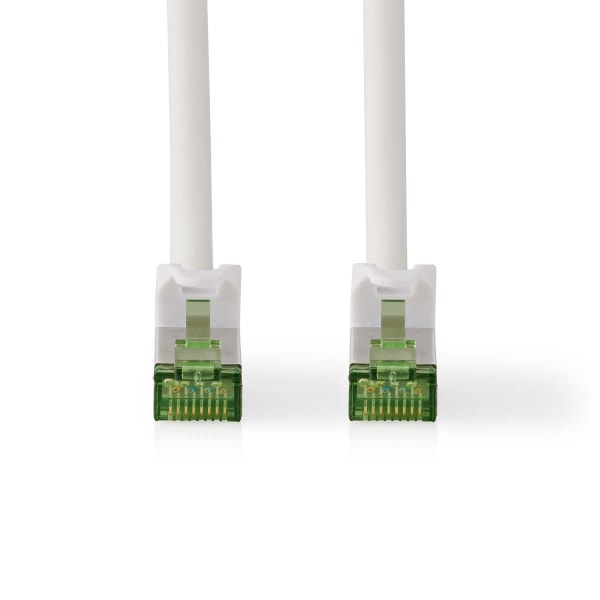 CAT7 netværkskabel | S/FTP | RJ45 Han | RJ45 Han | 10.0 m | Snagless | Runde | LSZH | Hvid | Konvolut