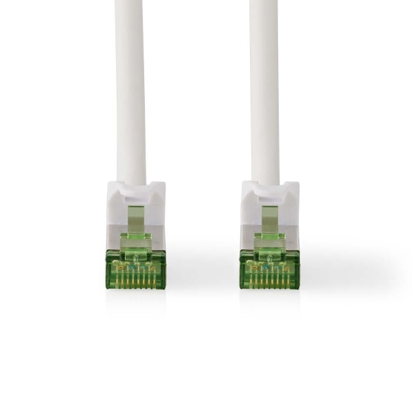 CAT7 verkkokaapeli | S/FTP | RJ45 uros | RJ45 uros | 10.0 m | Snagless | Pyöreä | LSZH | Valkoinen | Kirjekuori