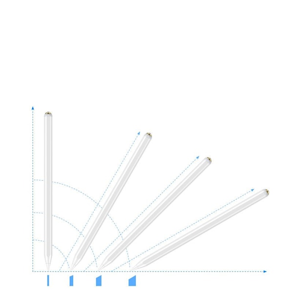 Kapacitiv styluspenna för iPad aktiv vit