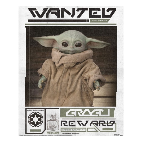 Star Wars: The Mandalorian affischpaket Grogu Wanted 40 x 50 cm