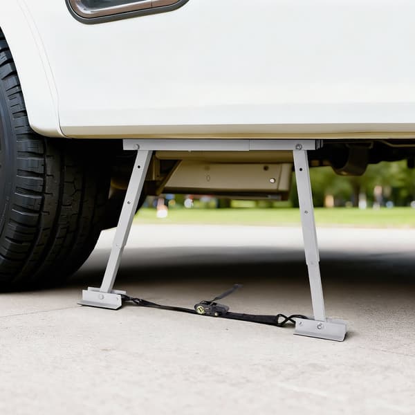 Støttestang til campingvogn, justerbar 30-66 cm, foldbar