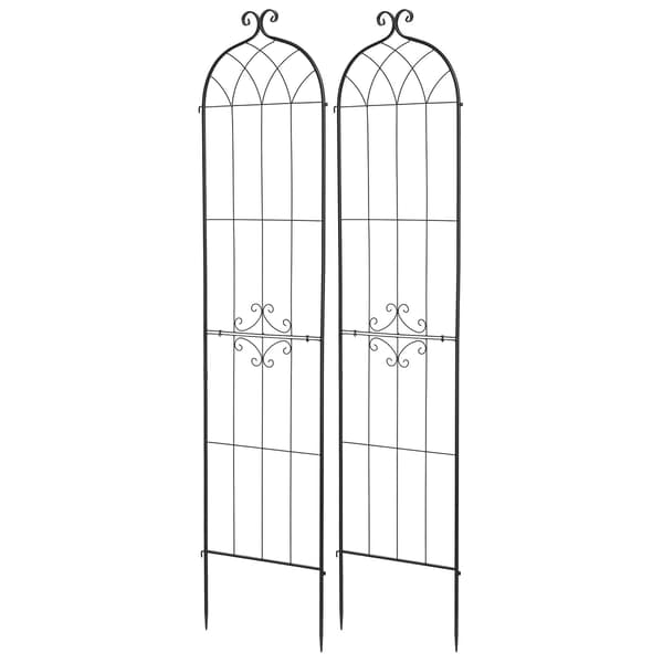 Rosenhave-espalier 2-pak, 220 x 52,5 cm, stål