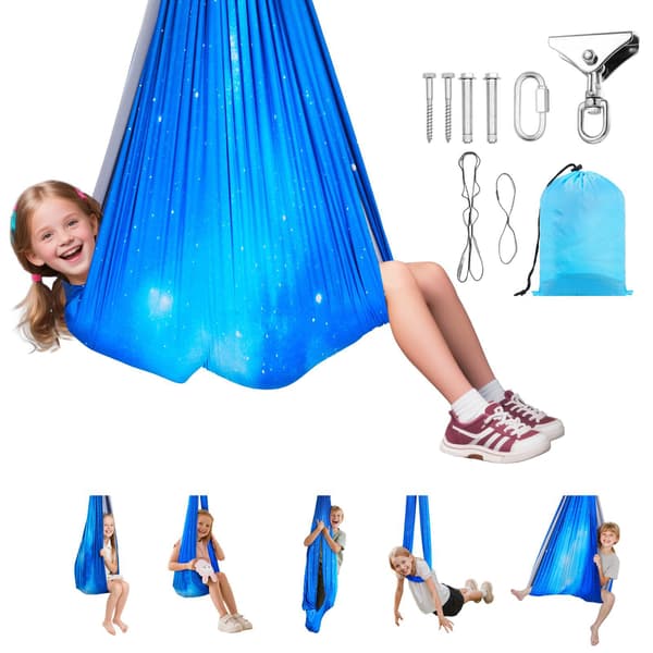 Sensorisk gyngehængekøje, dobbeltlags spandex, 136 kg