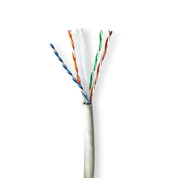 Netværkskabelrulle | CAT6a | Solid | U/UTP | Kobber | 305,0 m | Indendørs | runde | LSZH | Grå | Træk boks