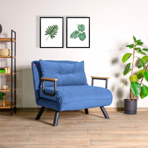 1-sits bäddsoffa Sando Single - Blå