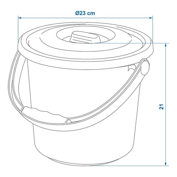 Spand med låg 5L