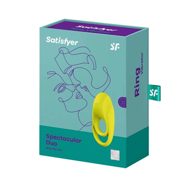 Satisfyer - Spectacular Duo Ring Vibrator keltainen