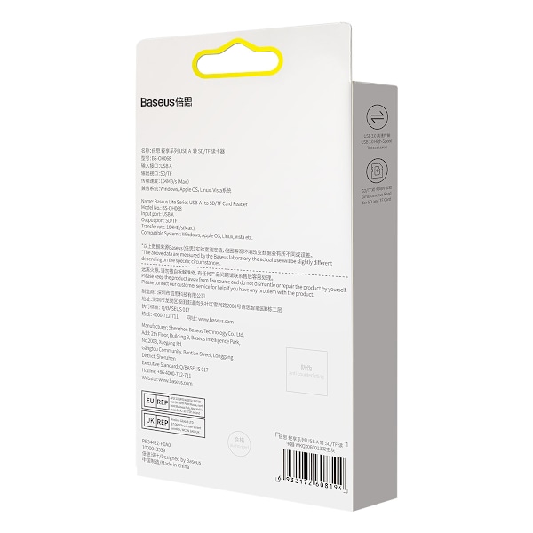 USB Lite Series SD/TF-kortläsaradapter, grå