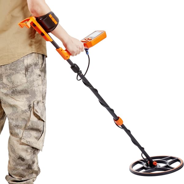 IP68 vandtæt metaldetektor, 30 cm spole, LCD, 7 tilstande