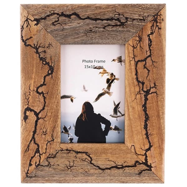 Fotoram i mangoträ 10x15 cm – Unik design