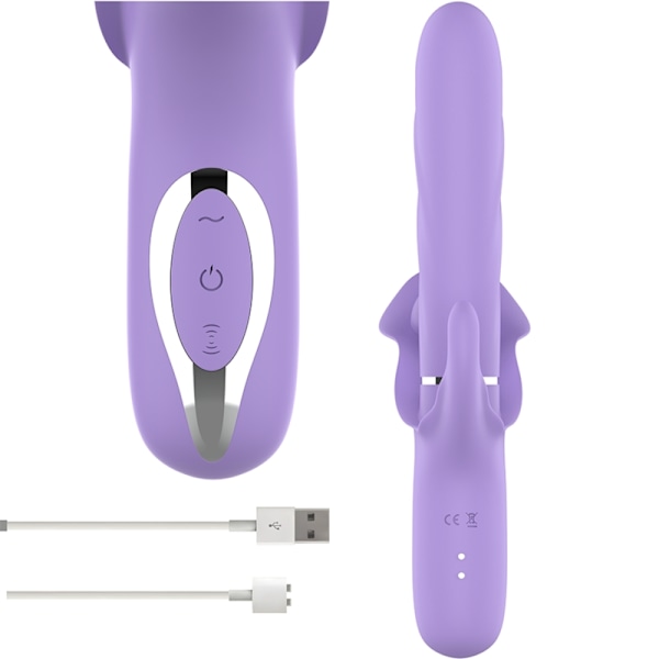 Intense - Billie Multifunktion Genopladelig Vibrator Suction & Pulsing Purple