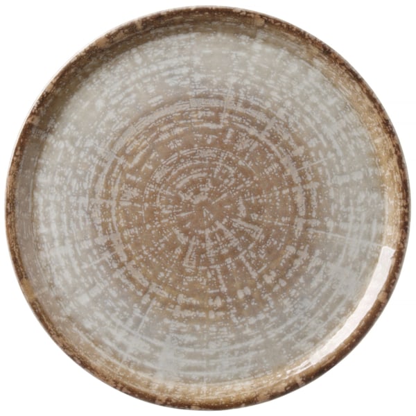Kreta pizzatallerken lavet af slidstærkt porcelæn, diameter 330 x 18 mm - sæt med 6 stk.