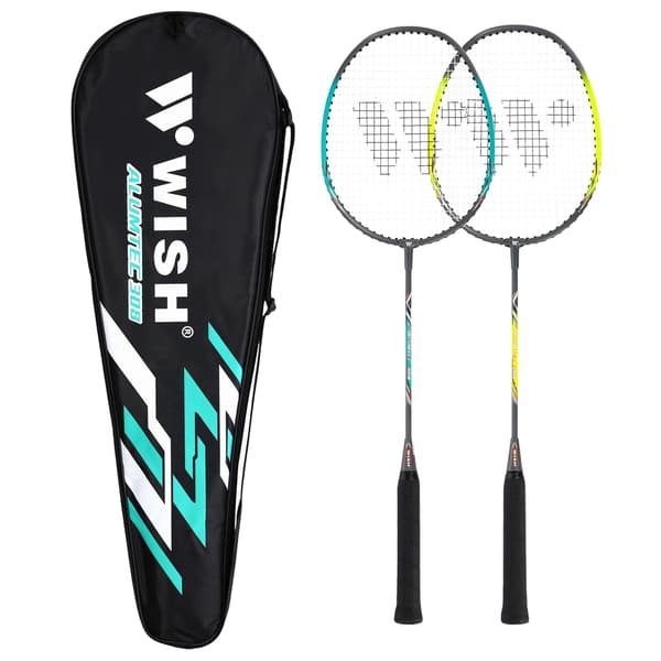 Badmintonset – 2 racketar, fjäderbollar ingår