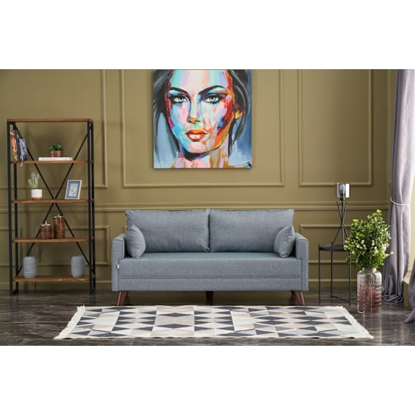 2-sæders sofa Bella Soft İkili Koltuk - Blå