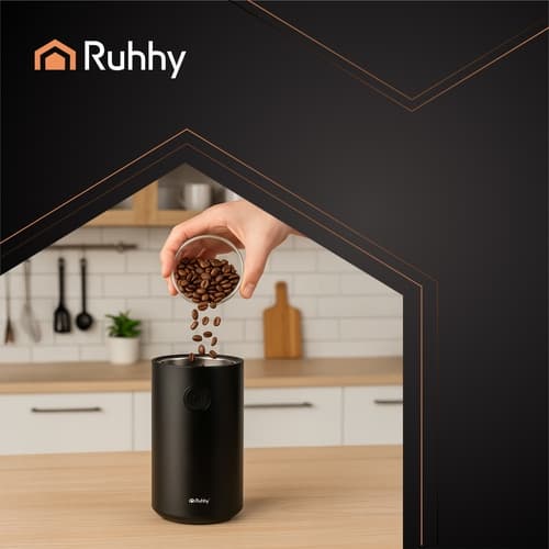 Kaffekvarn, justerbara inställningar, rostfritt stål