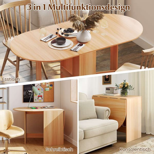 Runt hopfällbart balkongbord – Platsbesparande, mångsidig design