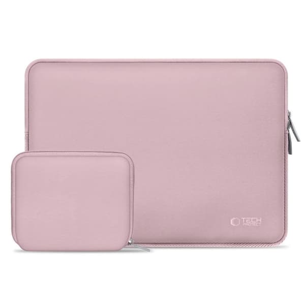 Tech-Protect Neoslim Laptop-sleeve 15-16" med tilbehørslomme - Pink