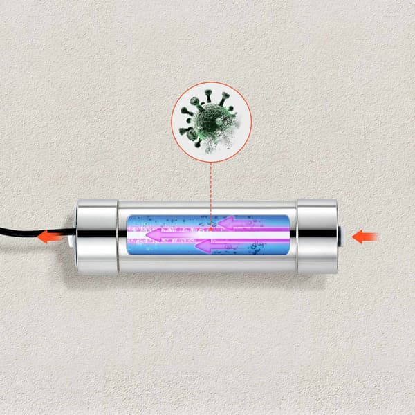 UV-vattenrenare 8W, 1 GPM, 220V, rostfritt stål