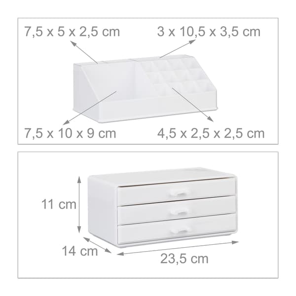 Meikkisäilytys 3 laatikolla
