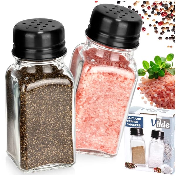 Salt- och pepparkar, glas, 80 ml, set om 2