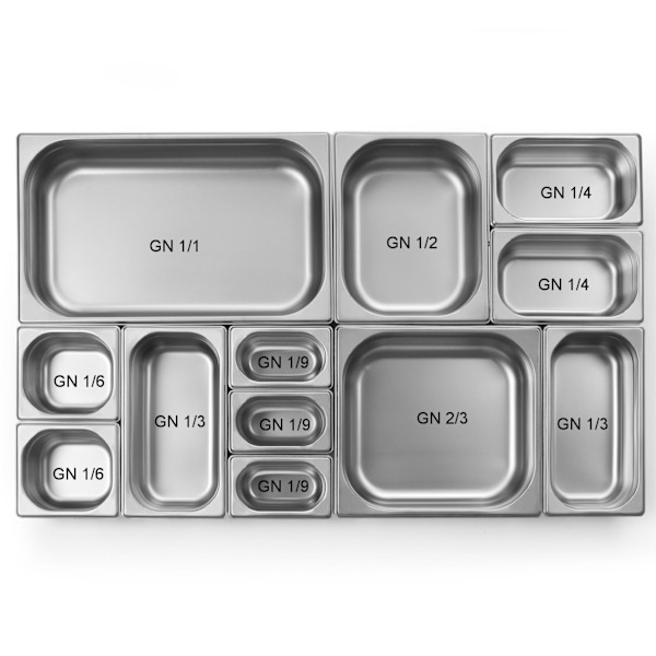 GN container 1/2 höjd 100 mm, rostfritt stål - Hendi 800331