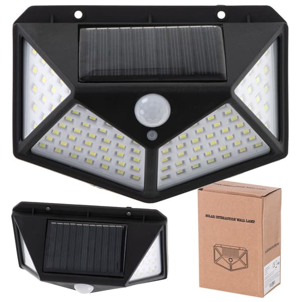 Solar rörelse- och skymningssensorlampa 100 LED