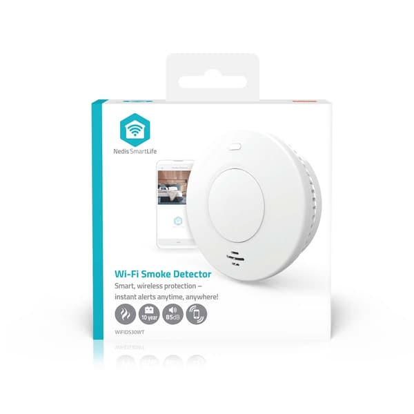 Wi-Fi-rökdetektor, batteridriven, 10-års sensor