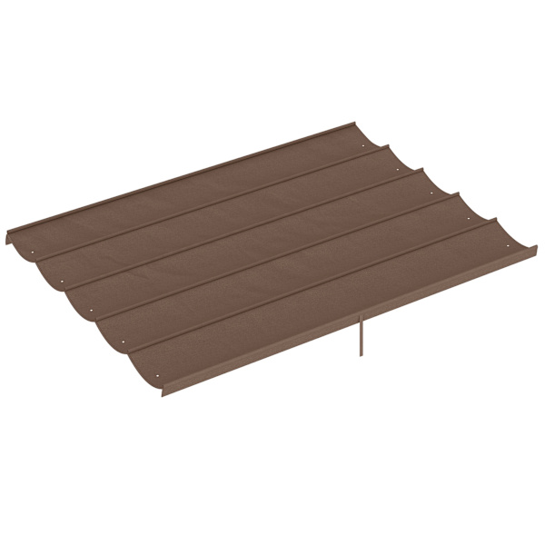 Utdragbar pergolatak, 4x3m, kaffe, polyester