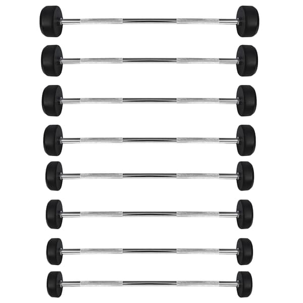 Gummibelagd skivstång, 15 kg, hållbart grepp