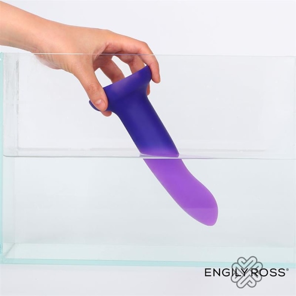 Väriä vaihtava dildo violetista pinkkiin koko S 14 cm