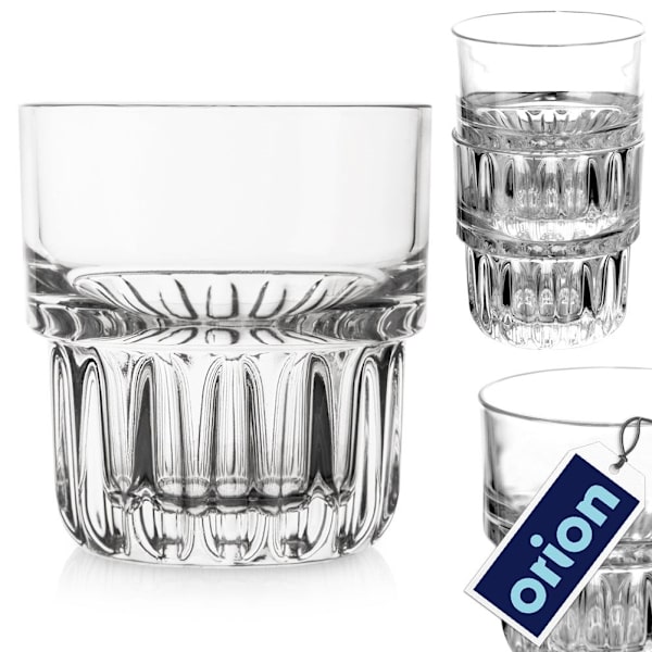 Hållbart Glas 200 ml med Räfflad Botten för Drycker