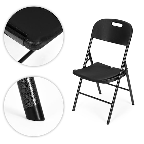 Catering Sæt – Klapbord + 4 Stole HDPE Sort MultiGarden