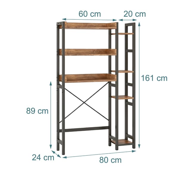 Toilethylde, 3-lags med sidehylder, metal-MDF