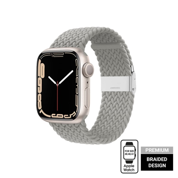 Crong Wave Band för Apple Watch 38/40/41 mm (ljusgrå)