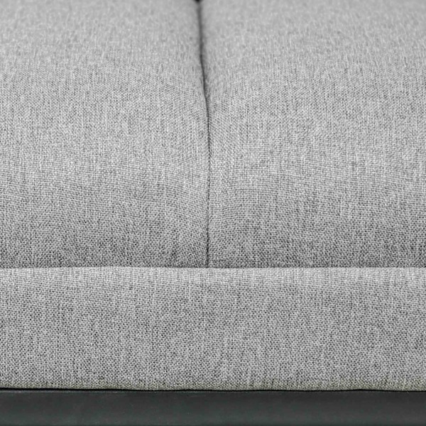 Bænk I Linned Look Polstret Bænk Til Soveværelse, Sengebænk, Påklædningsbænk, Op Til 200 Kg, Stål, Lysegrå, 120X44X45,5 Cm