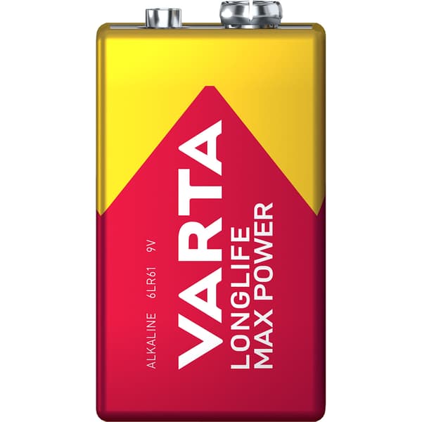 9 V alkaliparisto, pitkäkestoinen virta laitteille