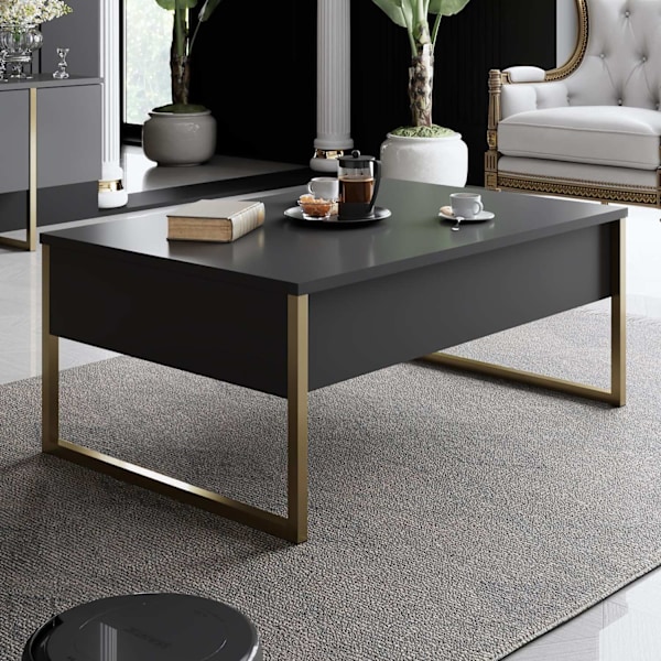 Soffbord Luxe - antracit, guld