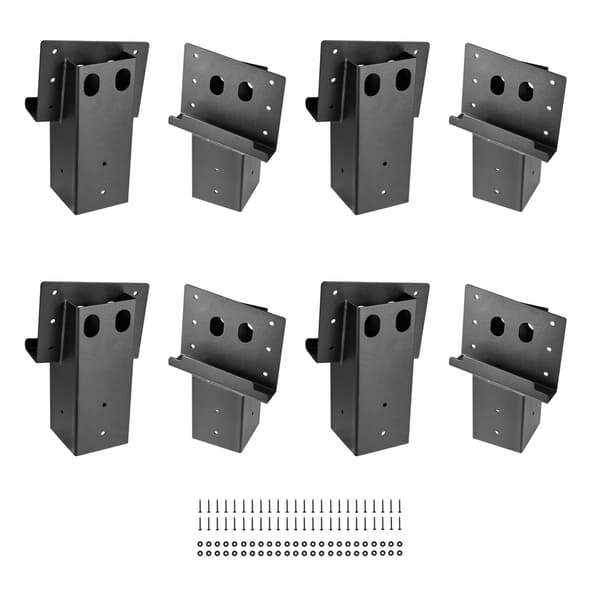 Deer Persienner Stålfästen, 8-pack, Passar 3,5x3,5 Stolpar