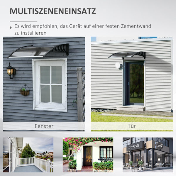 Skrivebord Baldakin til hoveddør 103 x 96,5 x 27 cm Baldakin med UV-beskyttelse, Regnbeskyttelse Solbeskyttelse til udendørs Aluminium Brun