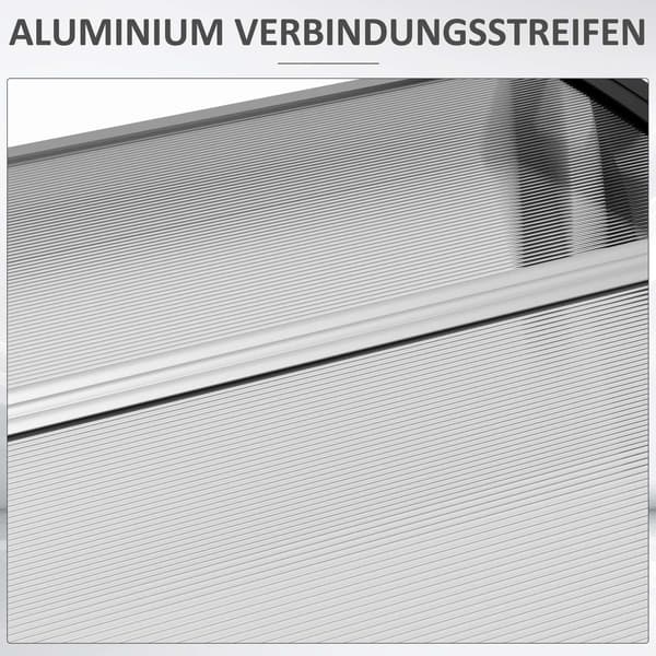 Dörrkapell – polykarbonat, aluminium, 110x60 cm, grå