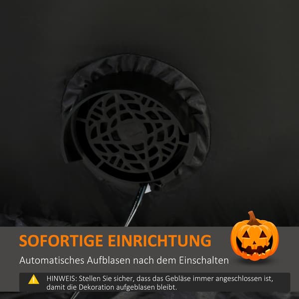 Uppblåsbar Halloweenpumpa med LED-ljus, 2,7 m