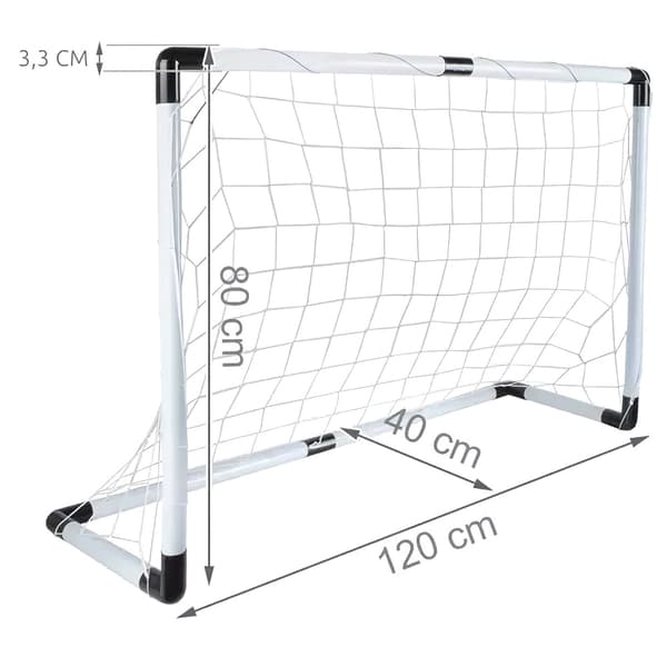Fodboldmål + bold + pumpe 23459