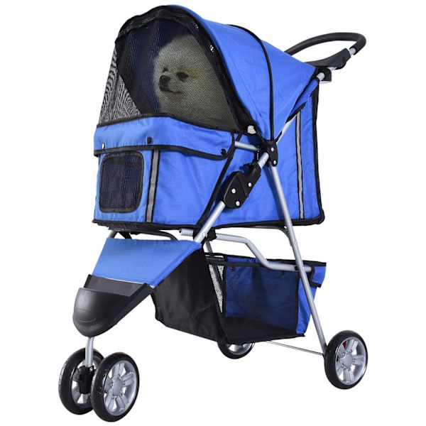 Hundevogn Hunde Buggy Buggy Hunde Katte Flerfarvet (Blå)