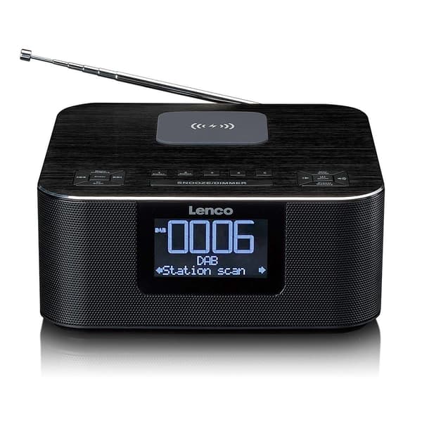 DAB+ Bluetooth-klockradio med trådlös laddning