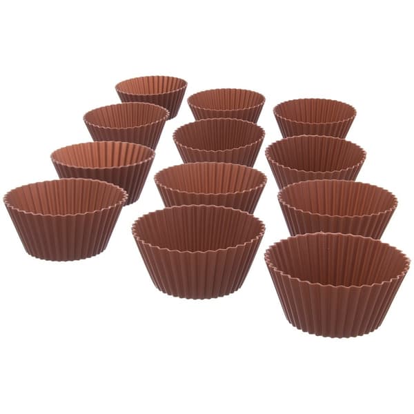 Silikonformar för Muffins - Set om 12 Flexibla och Tåliga