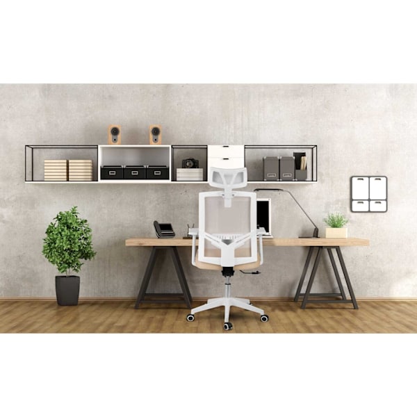 Sofotel Rotar kontorstol i beige mikromesh